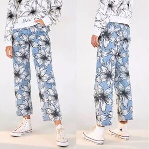 LEVI'S® X FARM Rio • RIBCAGE CROPPED WOMEN'S JEANS • FLORAL DESIGN • Size 26